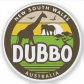 Sticker Australie de Dubbo, Nouvelle-Galles du Sud (Devant)