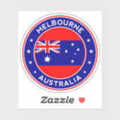 Sticker Australie, Melbourne (Feuille)