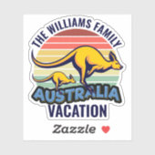 Sticker Australie Voyage Kangaroo Sunset Souvenir (Feuille)