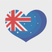 Sticker Australien. Drapeau australien. Cœur.  (Devant)