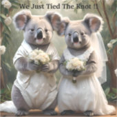 Sticker Australien Koala Bear Mariage blanc (Devant)
