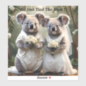 Sticker Australien Koala Bear Mariage blanc (Feuille)