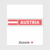 Sticker Austria National Flag (Feuille)