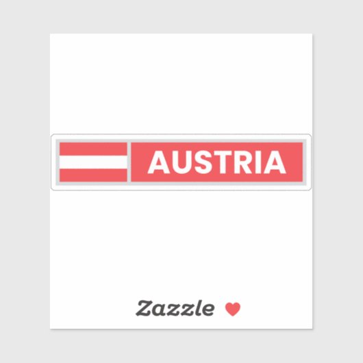 Sticker Austria National Flag (Feuille)