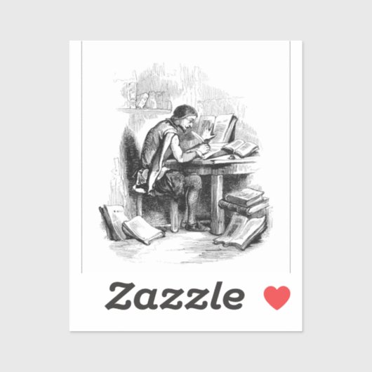 Sticker Auteur de livres anciens (Feuille)