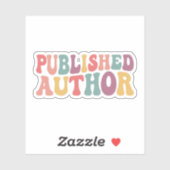 Sticker Auteur publié, Écrivain publié, Nouvel auteur (Feuille)
