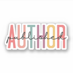 Sticker Auteur publié, Écrivain publié, Nouvel auteur