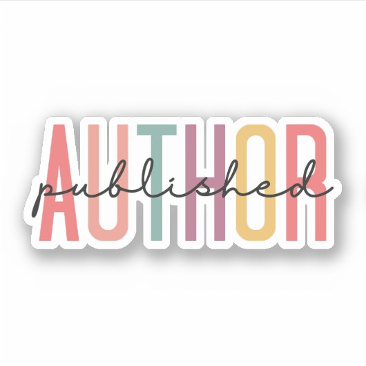 Sticker Auteur publié, Écrivain publié, Nouvel auteur (Devant)