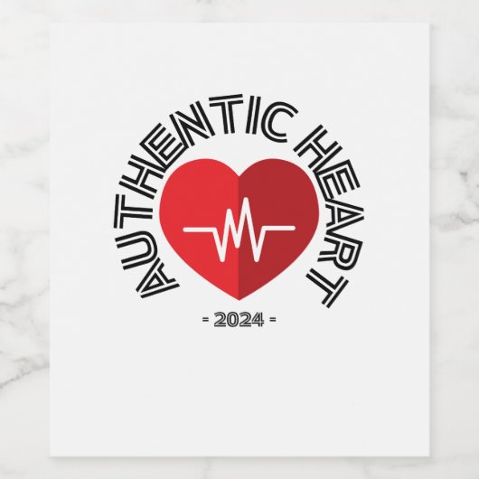 Sticker Authentic Heart 2024 (Étiquettes simples)