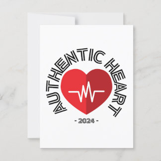 Sticker Authentic Heart 2024 Briefkaart