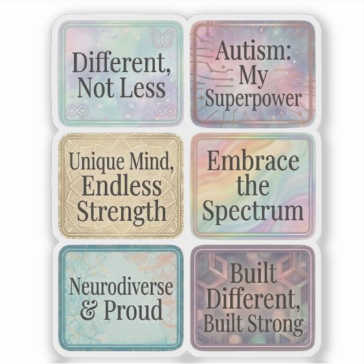 Sticker Autism Awareness – Positive Affirmation Quotes (Devant)