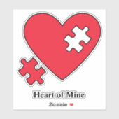 Sticker Autism Heart Puzzle Ordinateur portable de maman C (Feuille)