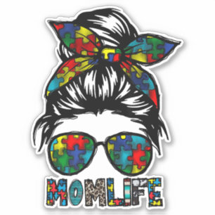 Sticker Autism Maman Vie, Sensibilisation sur l'autisme Jo