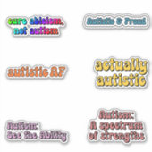 Sticker Autisme Acceptation Neurodiversity Awareness Pack (Devant)