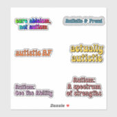 Sticker Autisme Acceptation Neurodiversity Awareness Pack (Feuille)