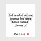 Sticker autisme et Dieu (Feuille)