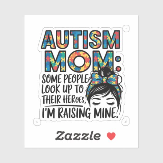 Sticker Autisme Maman Certaines personnes regardent vers l (Feuille)