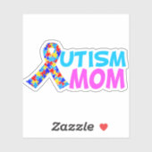 Sticker Autisme Maman mignonne Rose Bleu Fête des Mères (Feuille)