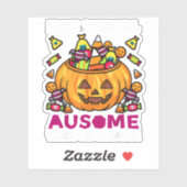 Sticker Autisme Sensibilisation ASD Halloween Tricoter Non (Feuille)