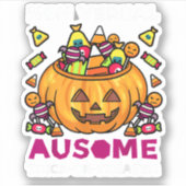 Sticker Autisme Sensibilisation ASD Halloween Tricoter Non (Devant)