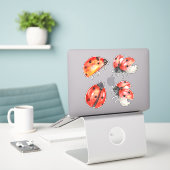 Sticker auto-collant de l'ensemble des coccinelles (Ordinateur portable sur le bureau)