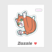 Sticker auto-collant pour chat propre (Feuille)