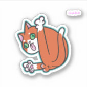 Sticker auto-collant pour chat propre (Devant)