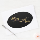 Sticker auto ovale de l'homme en déplacement (Enveloppe)