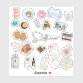 Sticker Auto-soins esthétique Lifestyle Journal (Feuille)