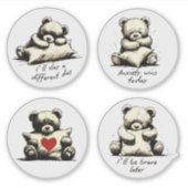Sticker Auto-soins Teddy Bear Accrochement Coussin Phases (Devant)