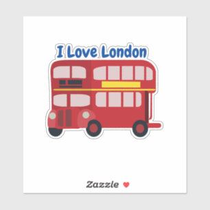 Sticker Autobus de rouge de double Decker Londres