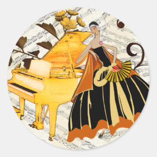 sticker autocollant Music