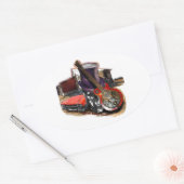 sticker autocollant ovale BLUESROCK ATTITUDE (Enveloppe)