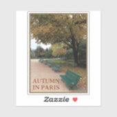 Sticker Automne À Paris (Feuille)