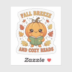 Sticker Automne Breeze and Cosy Reads - Citrouille