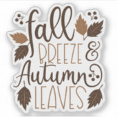 Sticker Automne Breeze Feuilles d'automne (Devant)