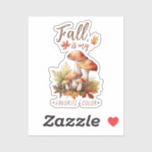 Sticker Automne Est Ma Couleur Préférée - Champignons & Fe (Feuille)