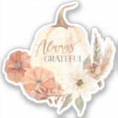 Sticker Automne Feuille Citrouille Script toujours Gratuit (Recto)