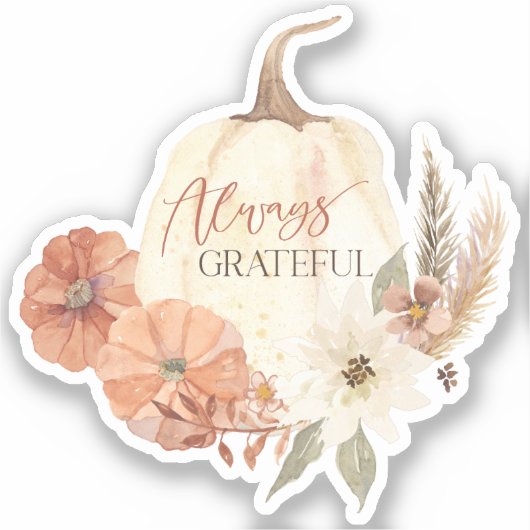 Sticker Automne Feuille Citrouille Script toujours Gratuit (Recto)