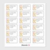 Sticker Automne Feuilles Nom individuel Mariage d'adresse (Feuille)