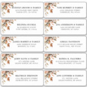 Sticker Automne Feuilles Rustic Country Adresse de l'invit (Devant)