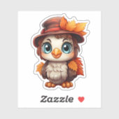 Sticker Automne Feuilles Thanksgiving mignon Turquie (Feuille)