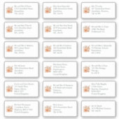 Sticker Automne Florals Nom individuel du bénéficiaire Adr (Devant)