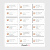 Sticker Automne Florals Nom individuel du bénéficiaire Adr (Feuille)