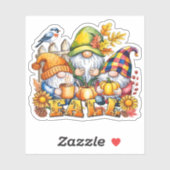 Sticker Automne Gnomes Sublimation Automne Amour Classique (Feuille)