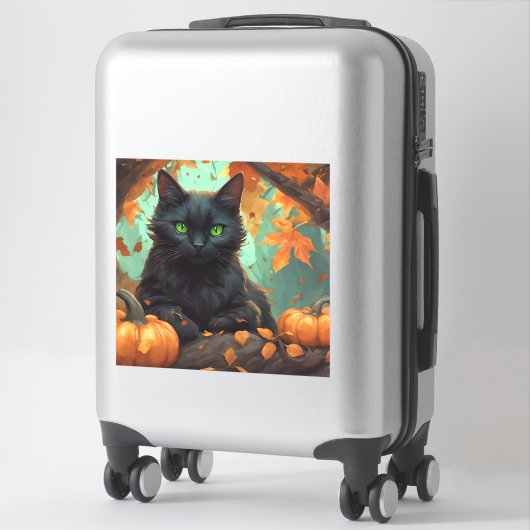 Sticker Automne Kitty (Sur valise)
