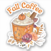 Sticker automne tasse de café (Devant)