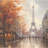 Sticker Automne vintage à Paris France (Devant)