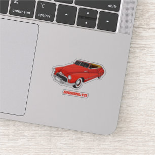 Sticker Automobile classique rouge 1948