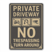 Sticker Autoroute privée Pas d'intrusion (Devant)